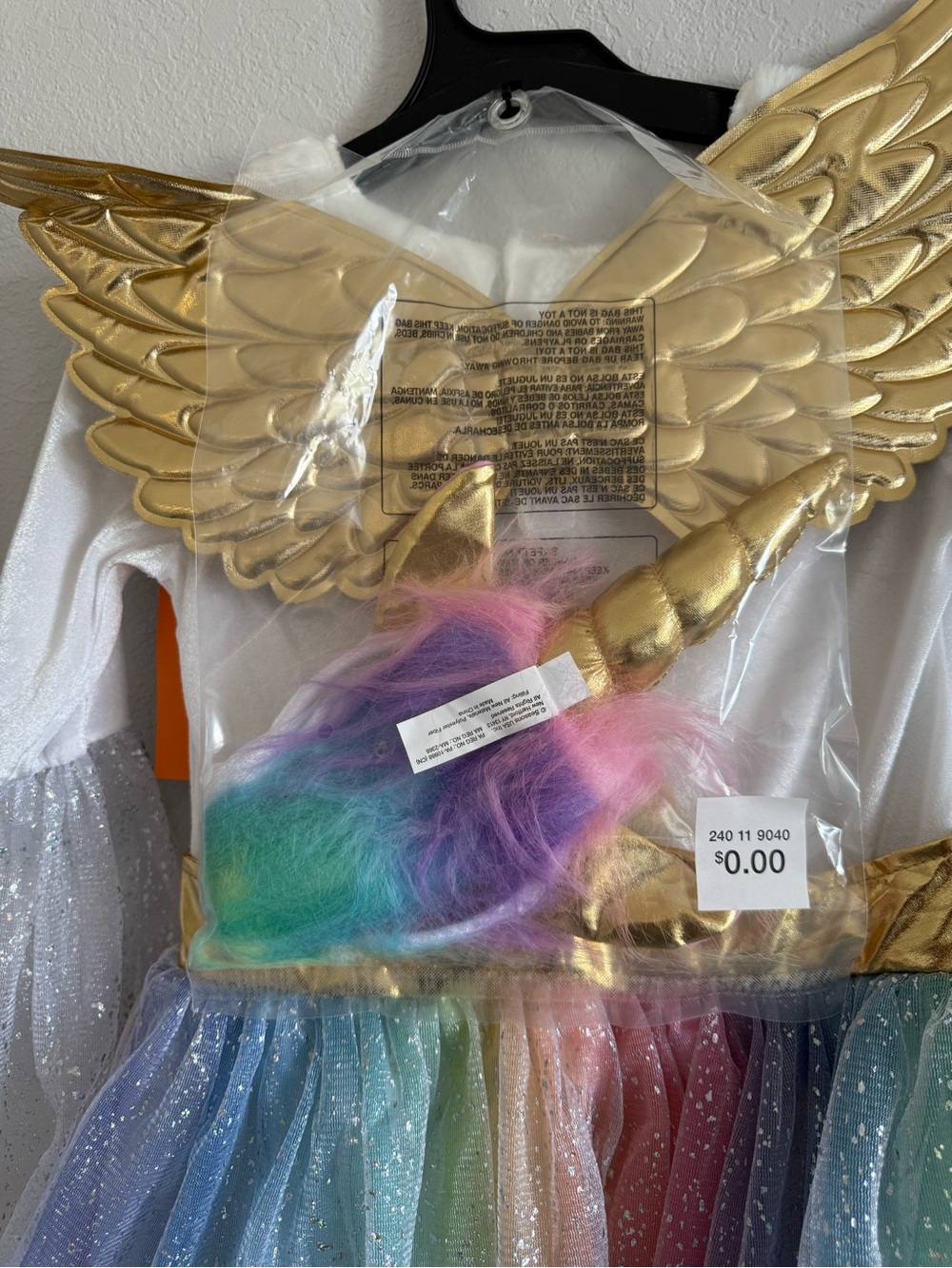 Rainbow Unicorn Sequin Girls Costume Dress - Picture 8 of 8